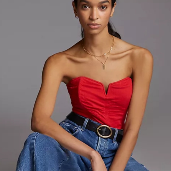 Anthropologie Tops - Porridge Red Bustier Top